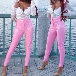 Pink Latex Pants